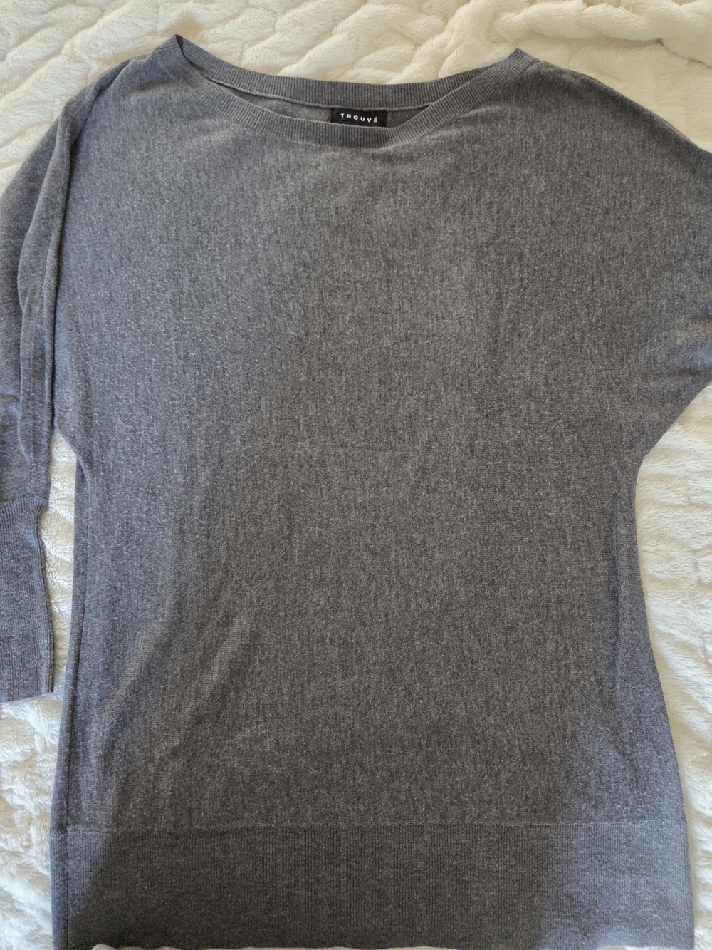 Trouvé Gray Merino Wool Blend Dolman Sweater Size M